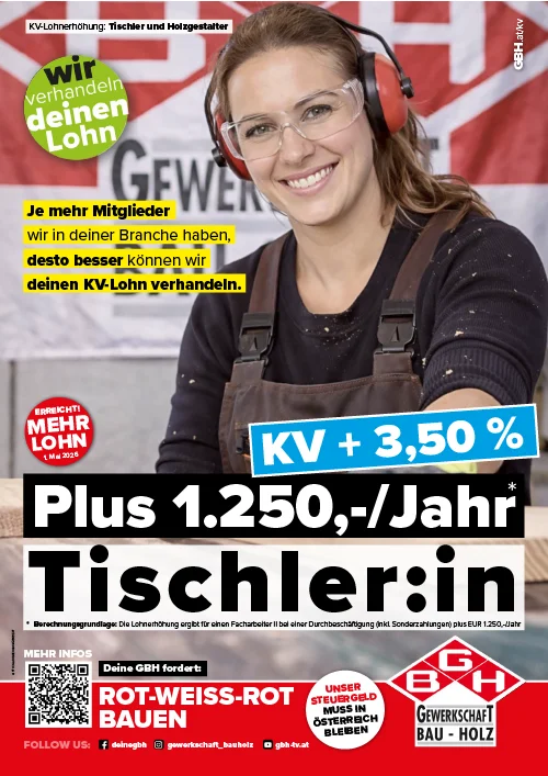 KV-Plakat Tischler und Holzgestalter 2026